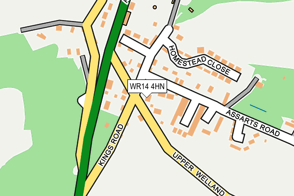 WR14 4HN map - OS OpenMap – Local (Ordnance Survey)