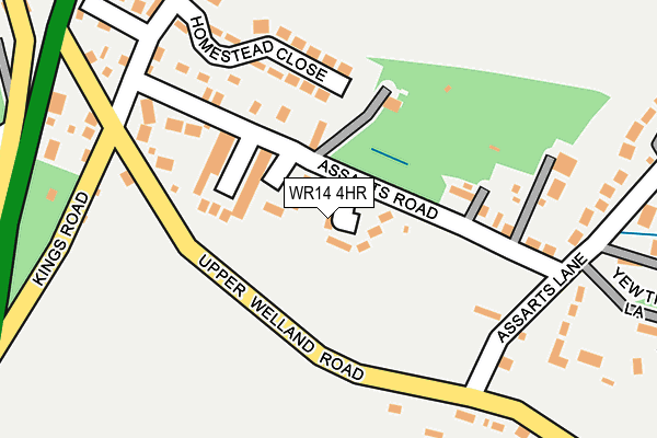 WR14 4HR map - OS OpenMap – Local (Ordnance Survey)