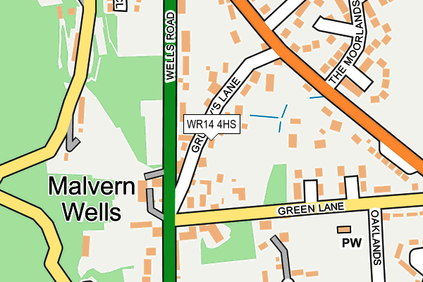 WR14 4HS map - OS OpenMap – Local (Ordnance Survey)