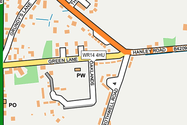 WR14 4HU map - OS OpenMap – Local (Ordnance Survey)