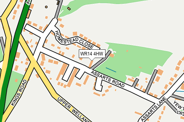 WR14 4HW map - OS OpenMap – Local (Ordnance Survey)
