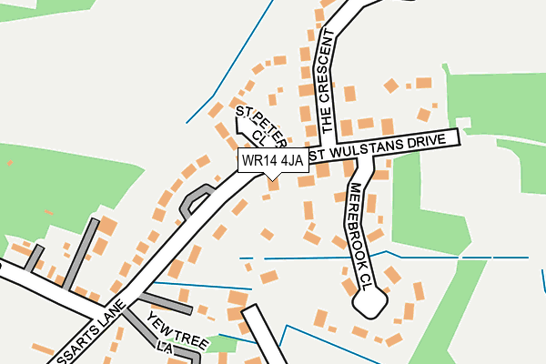 WR14 4JA map - OS OpenMap – Local (Ordnance Survey)