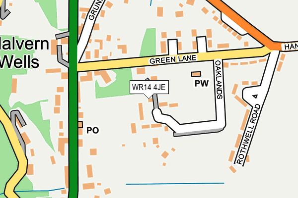 WR14 4JE map - OS OpenMap – Local (Ordnance Survey)