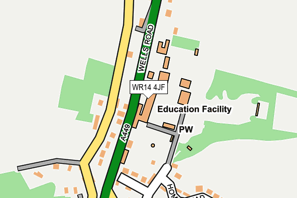 WR14 4JF map - OS OpenMap – Local (Ordnance Survey)