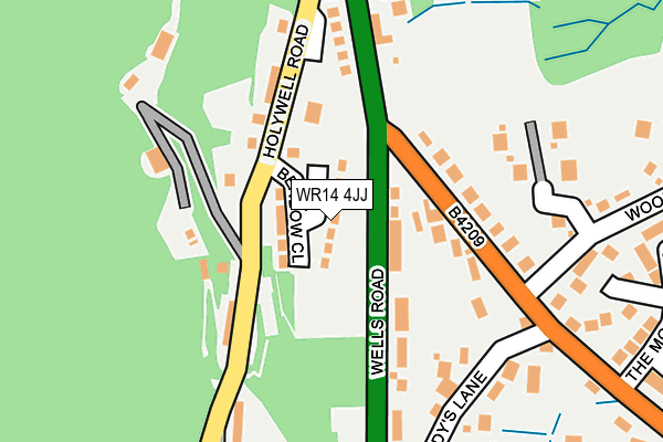 WR14 4JJ map - OS OpenMap – Local (Ordnance Survey)