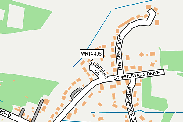 WR14 4JS map - OS OpenMap – Local (Ordnance Survey)
