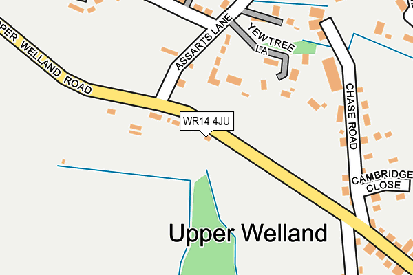 WR14 4JU map - OS OpenMap – Local (Ordnance Survey)