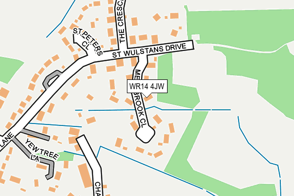 WR14 4JW map - OS OpenMap – Local (Ordnance Survey)