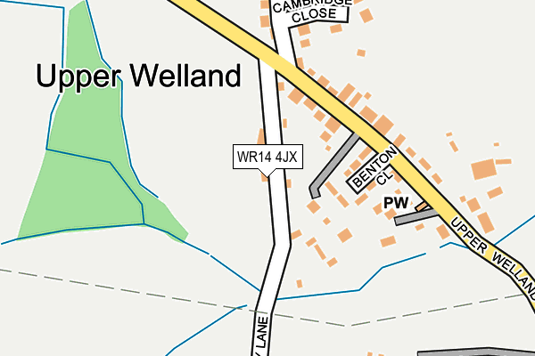 WR14 4JX map - OS OpenMap – Local (Ordnance Survey)