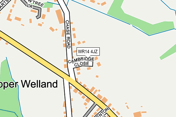 WR14 4JZ map - OS OpenMap – Local (Ordnance Survey)
