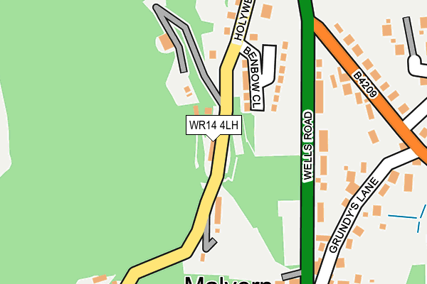 WR14 4LH map - OS OpenMap – Local (Ordnance Survey)