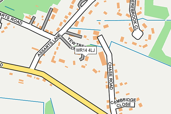 WR14 4LJ map - OS OpenMap – Local (Ordnance Survey)