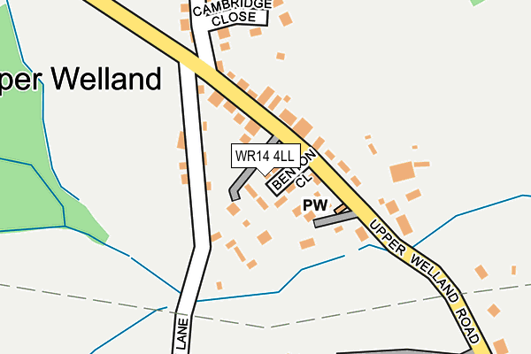 WR14 4LL map - OS OpenMap – Local (Ordnance Survey)