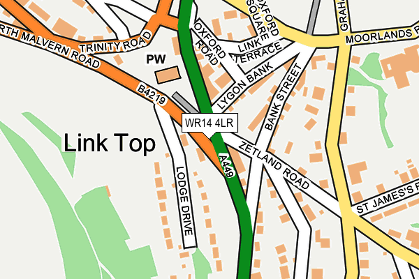 WR14 4LR map - OS OpenMap – Local (Ordnance Survey)