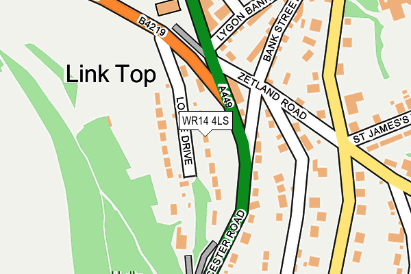WR14 4LS map - OS OpenMap – Local (Ordnance Survey)