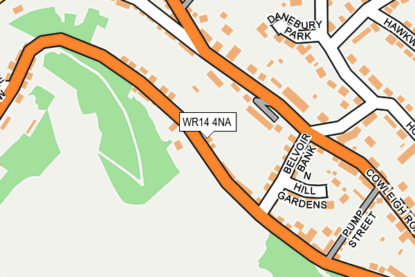 WR14 4NA map - OS OpenMap – Local (Ordnance Survey)