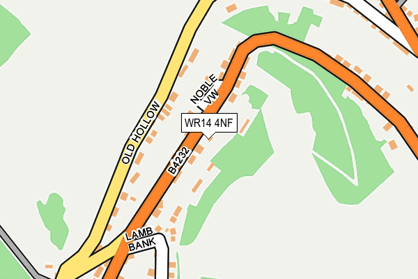 WR14 4NF map - OS OpenMap – Local (Ordnance Survey)