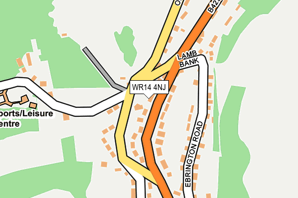 WR14 4NJ map - OS OpenMap – Local (Ordnance Survey)