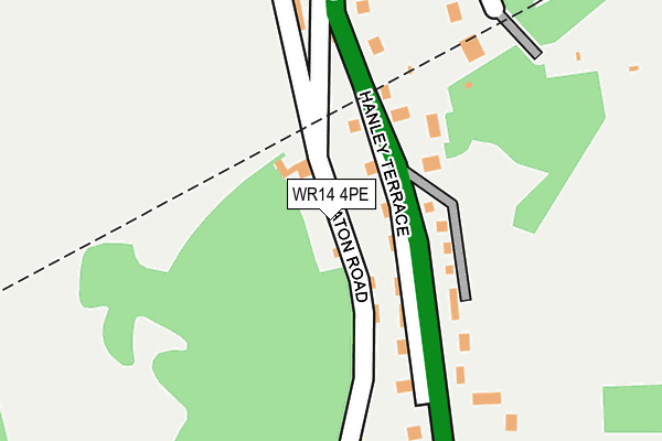 WR14 4PE map - OS OpenMap – Local (Ordnance Survey)