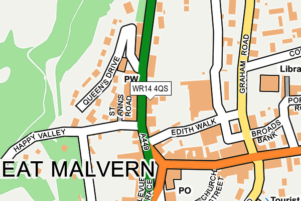 WR14 4QS map - OS OpenMap – Local (Ordnance Survey)