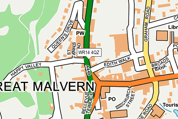WR14 4QZ map - OS OpenMap – Local (Ordnance Survey)