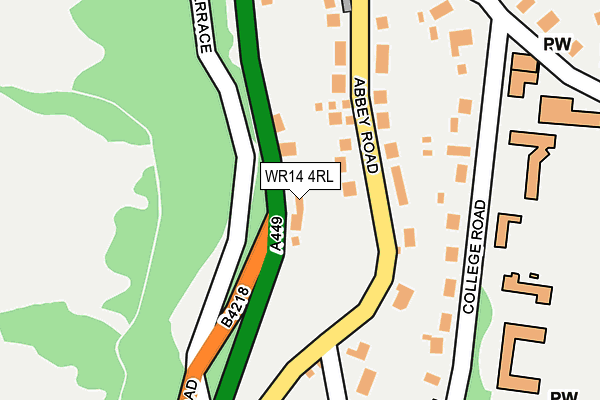 WR14 4RL map - OS OpenMap – Local (Ordnance Survey)