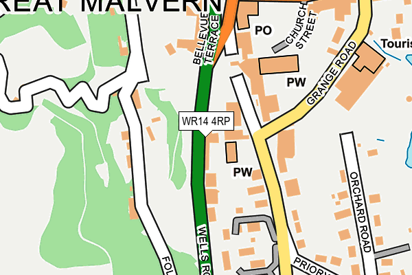 WR14 4RP map - OS OpenMap – Local (Ordnance Survey)