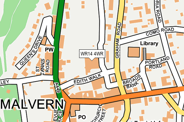 WR14 4WR map - OS OpenMap – Local (Ordnance Survey)