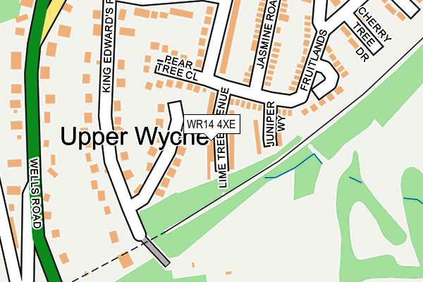 WR14 4XE map - OS OpenMap – Local (Ordnance Survey)