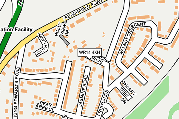 WR14 4XH map - OS OpenMap – Local (Ordnance Survey)