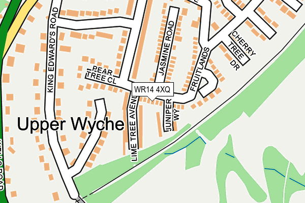 WR14 4XQ map - OS OpenMap – Local (Ordnance Survey)