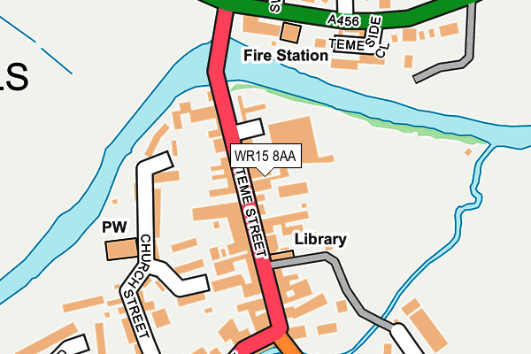 WR15 8AA map - OS OpenMap – Local (Ordnance Survey)
