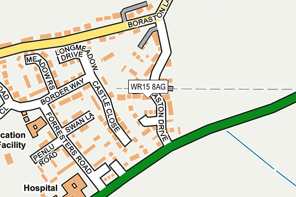 WR15 8AG map - OS OpenMap – Local (Ordnance Survey)