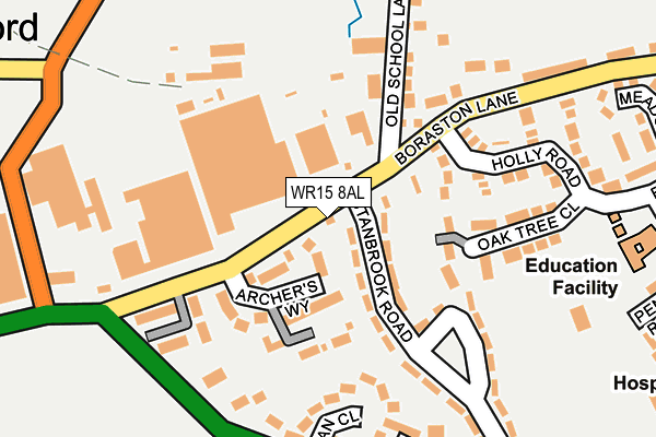 WR15 8AL map - OS OpenMap – Local (Ordnance Survey)