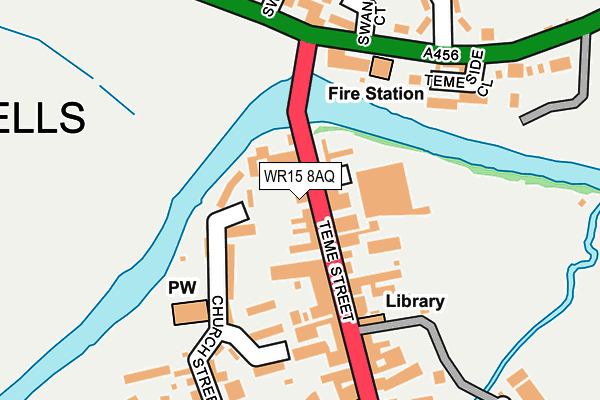 WR15 8AQ map - OS OpenMap – Local (Ordnance Survey)