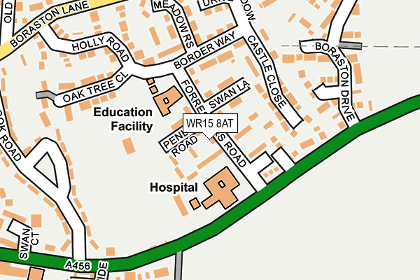 WR15 8AT map - OS OpenMap – Local (Ordnance Survey)