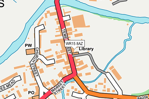 WR15 8AZ map - OS OpenMap – Local (Ordnance Survey)
