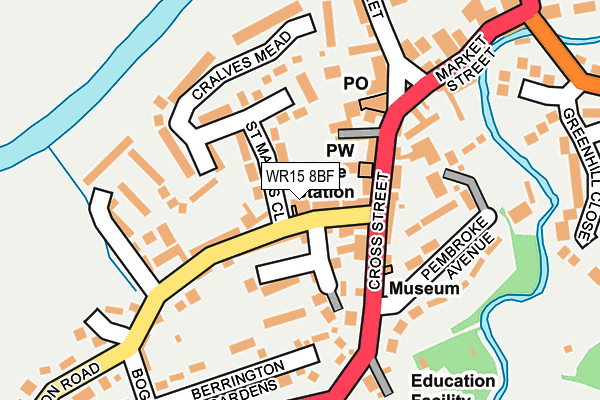WR15 8BF map - OS OpenMap – Local (Ordnance Survey)