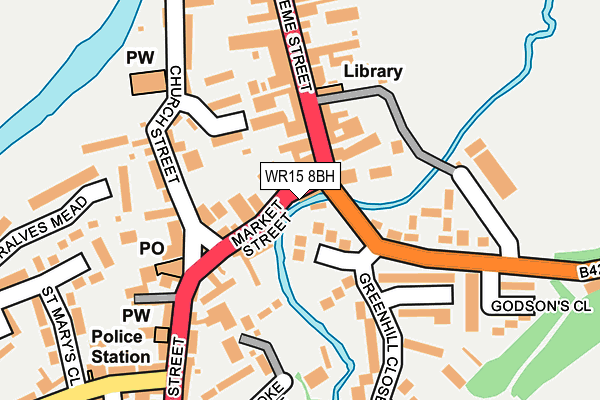 WR15 8BH map - OS OpenMap – Local (Ordnance Survey)