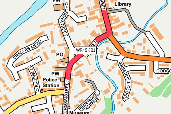 WR15 8BJ map - OS OpenMap – Local (Ordnance Survey)