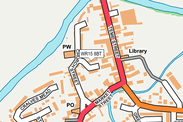 WR15 8BT map - OS OpenMap – Local (Ordnance Survey)