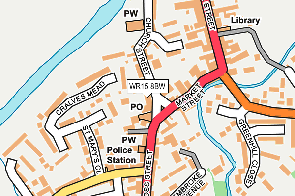 WR15 8BW map - OS OpenMap – Local (Ordnance Survey)