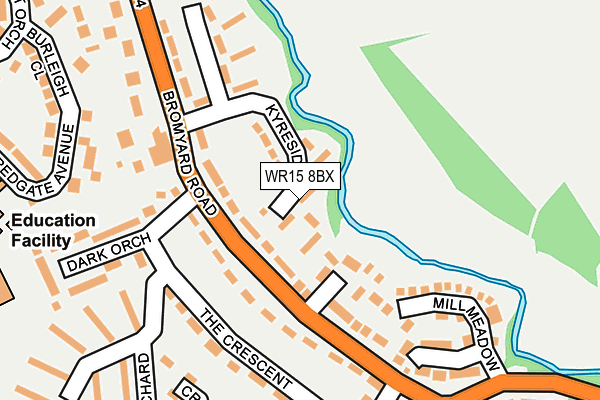 WR15 8BX map - OS OpenMap – Local (Ordnance Survey)