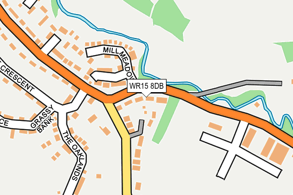 WR15 8DB map - OS OpenMap – Local (Ordnance Survey)