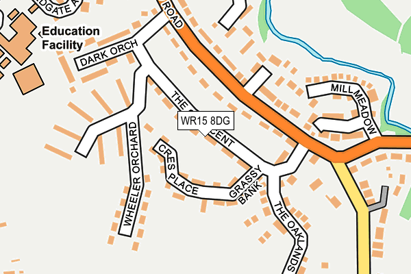 WR15 8DG map - OS OpenMap – Local (Ordnance Survey)