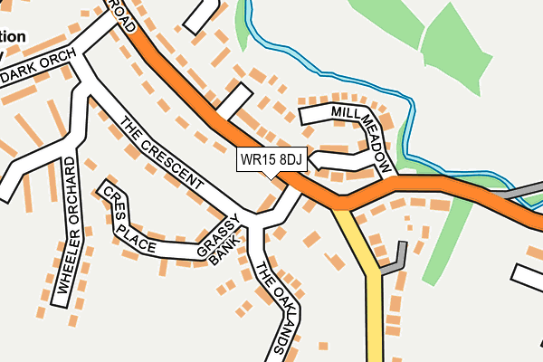 WR15 8DJ map - OS OpenMap – Local (Ordnance Survey)