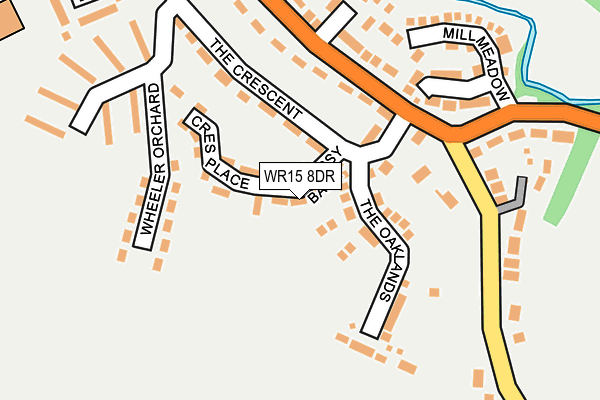 WR15 8DR map - OS OpenMap – Local (Ordnance Survey)