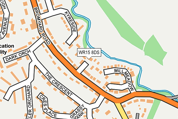 WR15 8DS map - OS OpenMap – Local (Ordnance Survey)