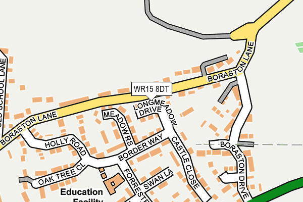 WR15 8DT map - OS OpenMap – Local (Ordnance Survey)