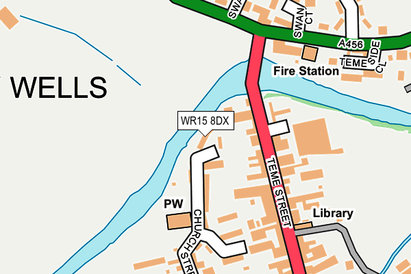 WR15 8DX map - OS OpenMap – Local (Ordnance Survey)